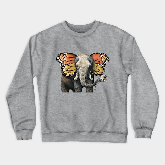 "Elephant Ears" - Butterflown collection Crewneck Sweatshirt by GardenPartyArt